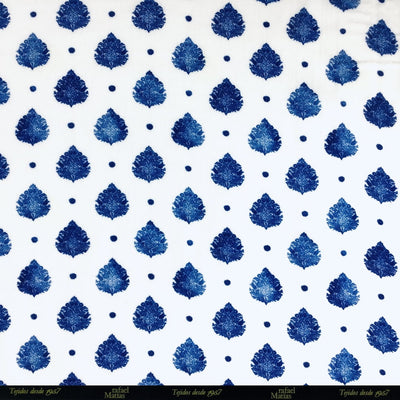 Tela Doble Gasa Algodón Mandala Azulón