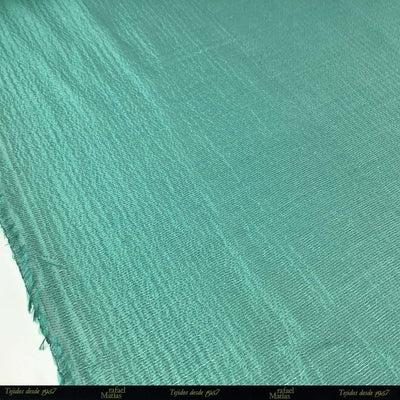 Tela Organza Turquesa Crinkel Brillante