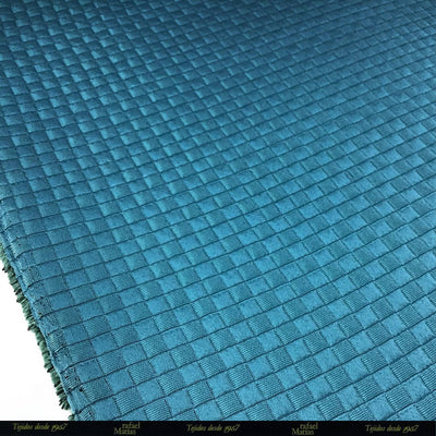 Tela Acolchadito Pavo a Cuadritos