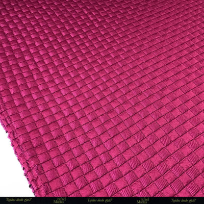 Tela Acolchadito Fucsia Oscuro a Cuadritos