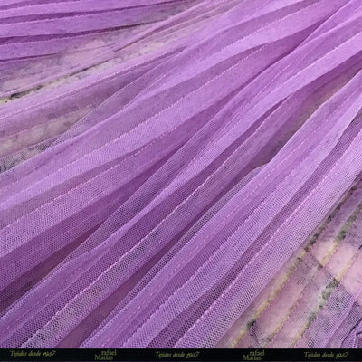 Tela Tul Plisado Malva