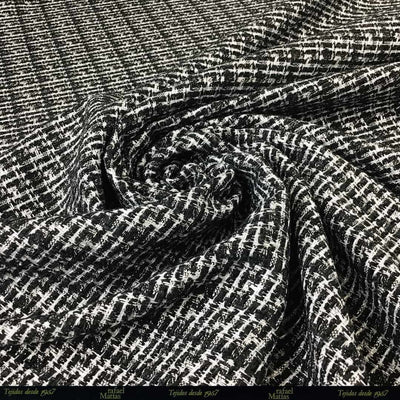 Tela Chanel Negro Blanco Lurex