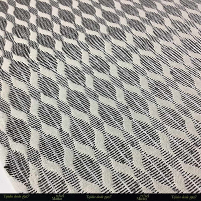 Tela Jacquard Negro Ondas y Lentejuelita