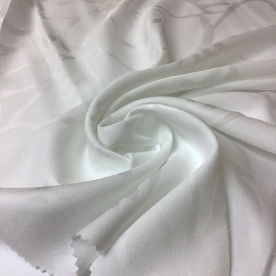 Tela Crepe Satén Jacquard Blanco Telas y Moda
